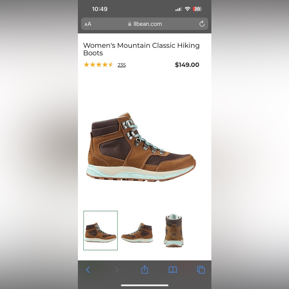 LL Bean hiking boot